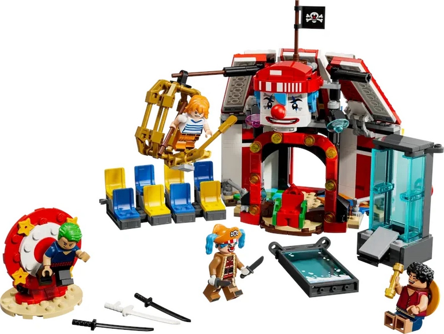 Klocki konstrukcyjne LEGO One Piece 75637 Namiot cyrkowy klauna Buggy’ego
