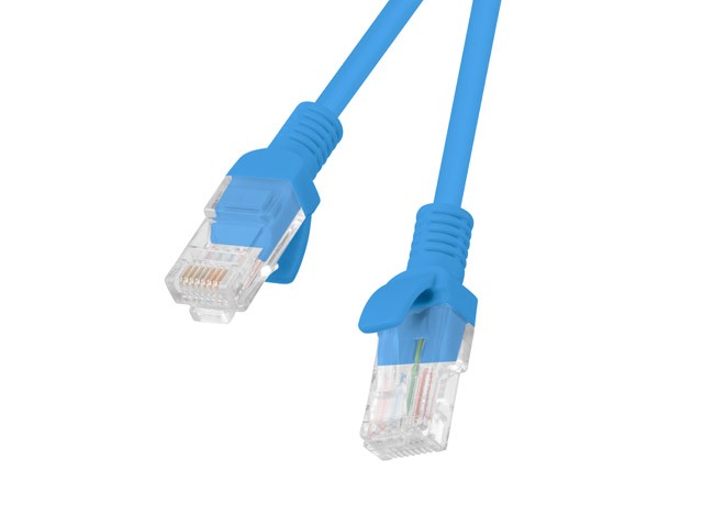 Patchcord kat.5e UTP 1,5m niebieski Fluke Passed Lanberg