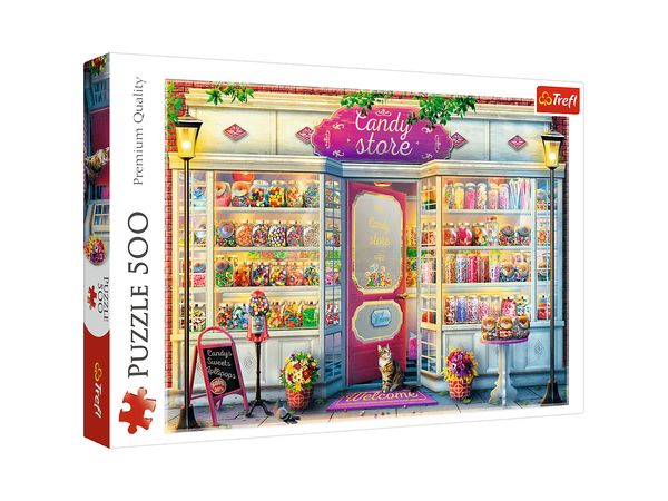 TREFL Puzzle 500 elementów Sklepik ze słodyczami 37407