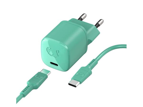 FRESH'N'REBEL USB-C 18W + kabel USB-C Misty Mint