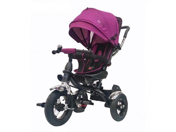 TESORO Rowerek trójkołowy BT-12 Czarna rama-Fuksja TESORO BT-12 Frame Black-Różow
