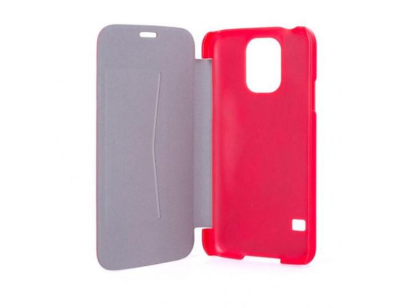 Etui Folio RanaCase do Samsung Galaxy S5 czerwone metaliczne