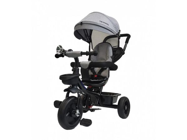 TESORO Rowerek trójkołowy BT-13 Czarna rama-szary TESORO-BT-13 Frame Black -Ligh