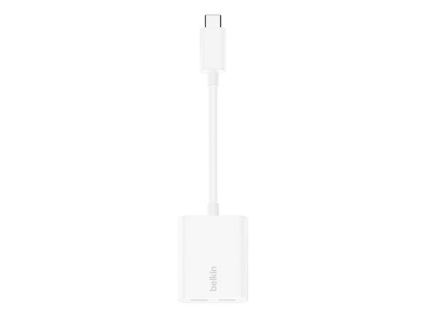BELKIN Adapter Dual USB-C Audio + Charge Rockstar białe F7U081btWH