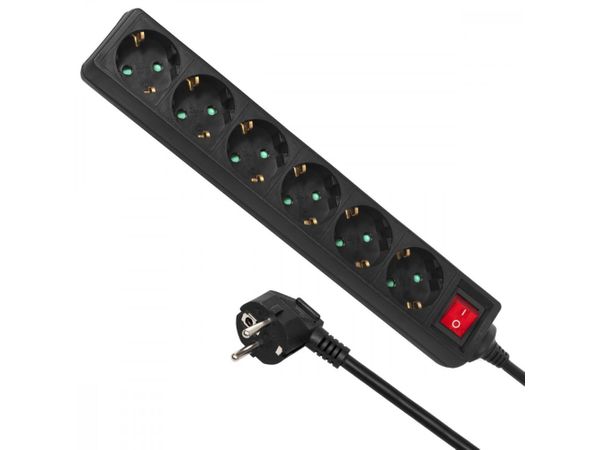 MACLEAN 5m 6 gniazd z wyłącznikiem MCE195G