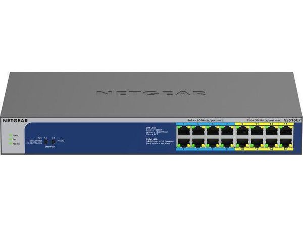 NETGEAR GS516UP Switch Unmanaged 8xGE PoE+ 8xGE PoE++ GS516UP-100EUS