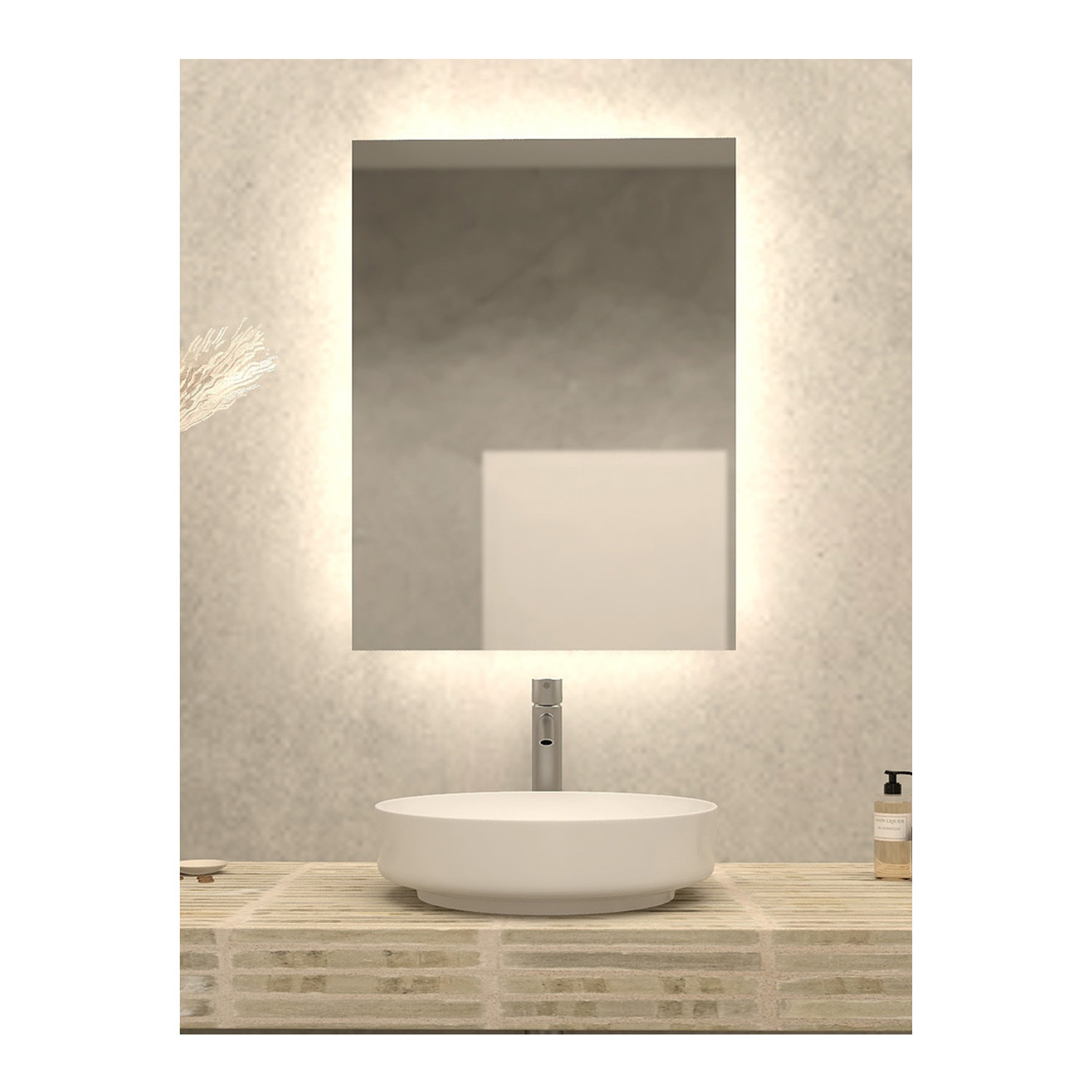 Lustro prostokątne LED z podświetleniem 70x90cm