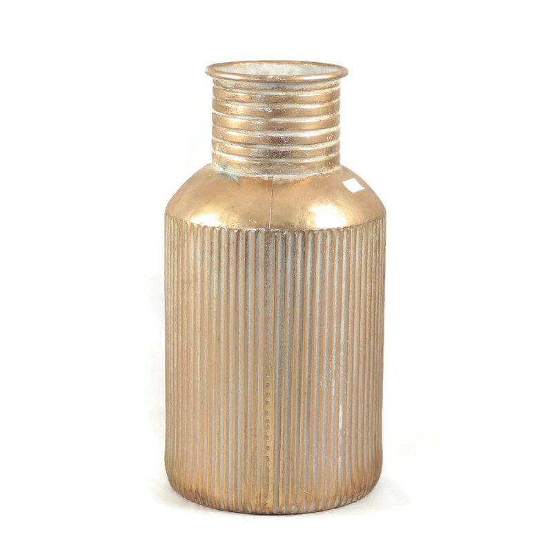 Wazon metalowy w kolorze złota vintage 45cm