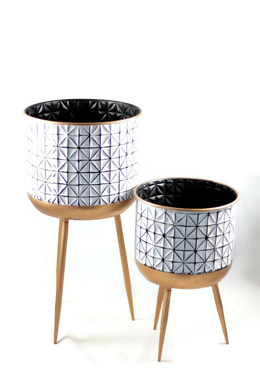 Zestaw donic metalowych w kolorze srebrnym 27 cm