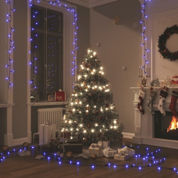 Lampki LED, 150 diod, niebieskie, 15 m, PVC