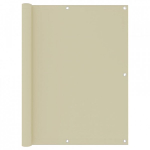 Parawan balkonowy, kremowy, 120x500 cm, tkanina Oxford