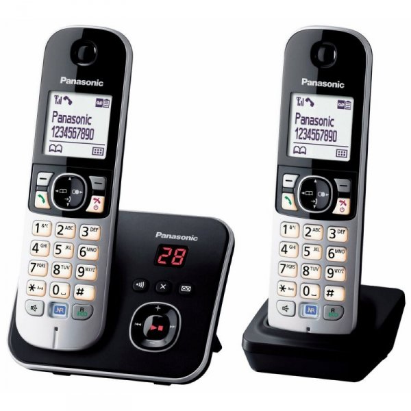 Telefon Stacjonarny Panasonic Corp. KX-TG6822FRB Czarny Szary