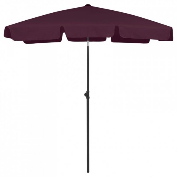 Parasol plażowy, czerwony, 180x120 cm