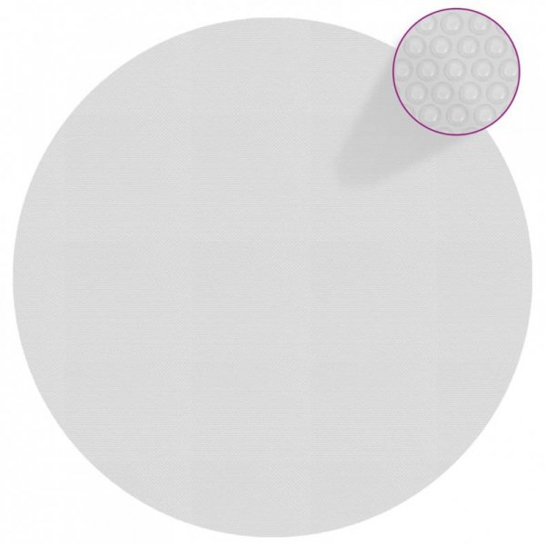 Pływająca folia solarna z PE, 356 cm, szara