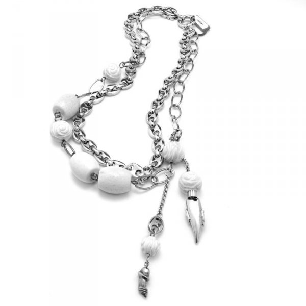 Naszyjnik Męski Folli Follie 2N9F028W (45 cm)