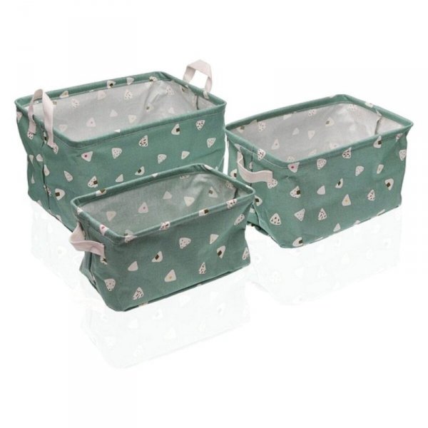 zestaw koszyków Versa Poliester Materiałowy Fusion 3 Części (25 x 22 x 35 cm)