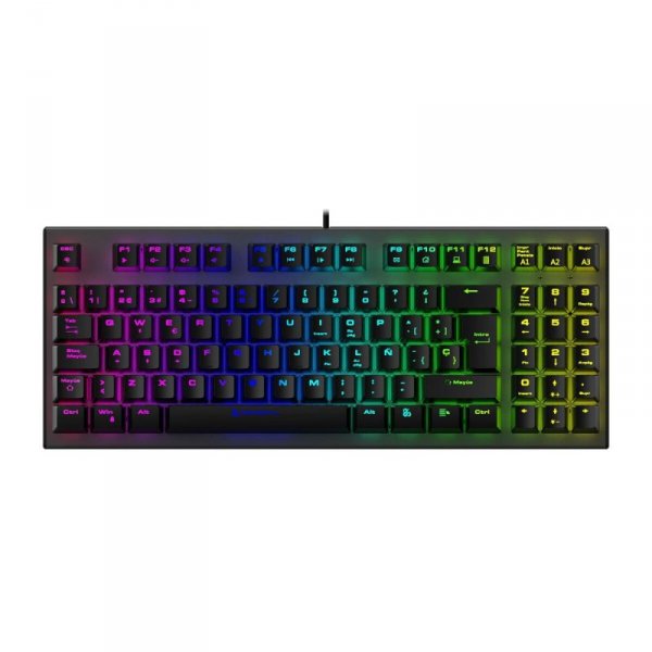 Klawiatura do Gier/ OR: Klawiatura Gamingowa Newskill NS-KB-CHRONOS-BROWN Qwerty Hiszpańska