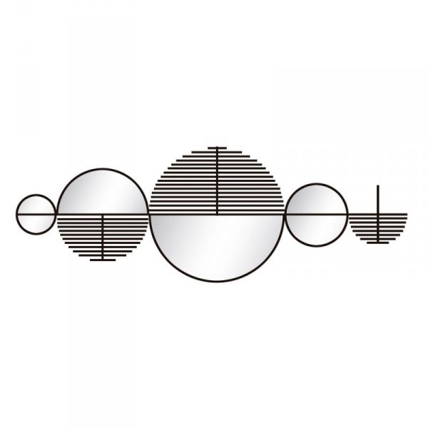 Dekoracja ścienna Szkło Czarny Metal