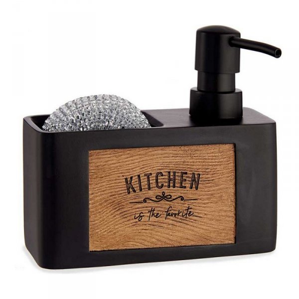 Dozownik mydła Czarny Plastikowy Bambus (6 x 13 x 15 cm)