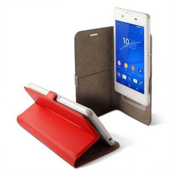 Uniwersalny Pokrowiec na Telefon Komórkowy KSIX BXFU13T4 5RJ 4.5" Czerwony Sztuczna skóra