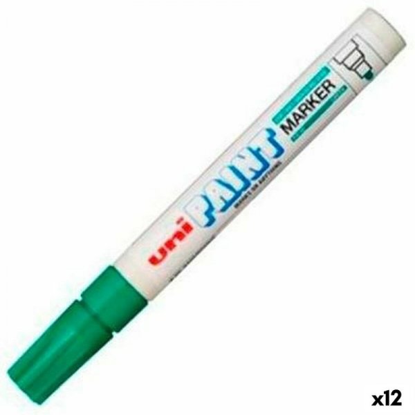 Marker permanentny Uni-Ball PX-20 Kolor Zielony 2,8 mm (12 Sztuk)