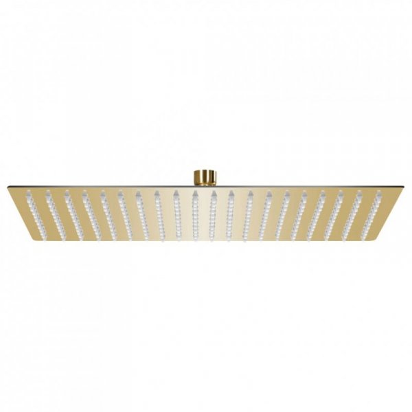 Deszczownica ze stali nierdzewnej, 50x30 cm, prostokątna, złota