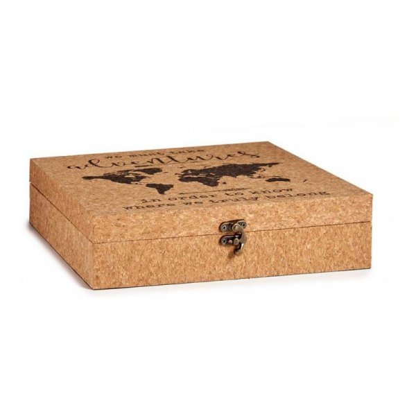 Pudełko ozdobne Mapa Świata MDF Korek (2 pcs)