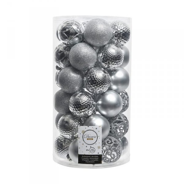 Bombki świąteczne Decoris Srebrzysty Ø 6 cm
