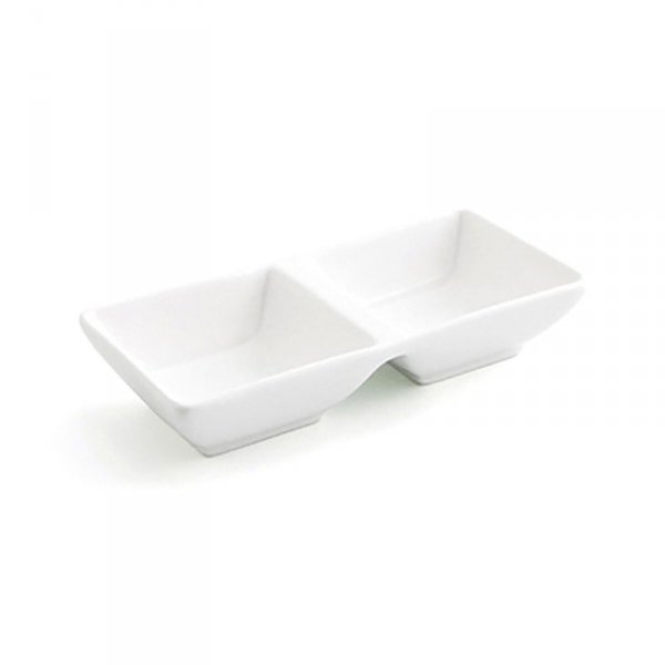 Tacka do przekąsek Quid Select Ceramika Biały (15 x 7 cm) (Pack 12x)