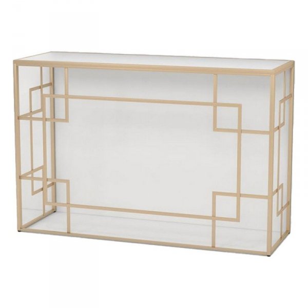 Konsola DKD Home Decor Lustro Złoty Metal (120 x 30 x 80 cm)