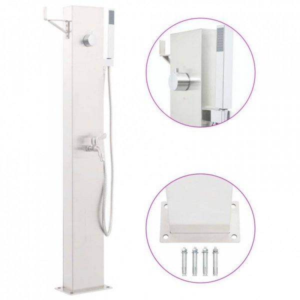 Panel prysznicowy ogrodowy, 110 cm, stal nierdzewna