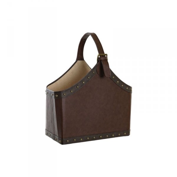 Półka na czasopisma DKD Home Decor Ceimnobrązowy PU (38 x 19 x 50 cm)