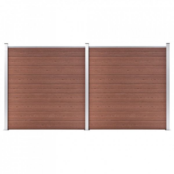 Ogrodzenie do ogrodu, WPC, 353 x 186 cm, brązowe