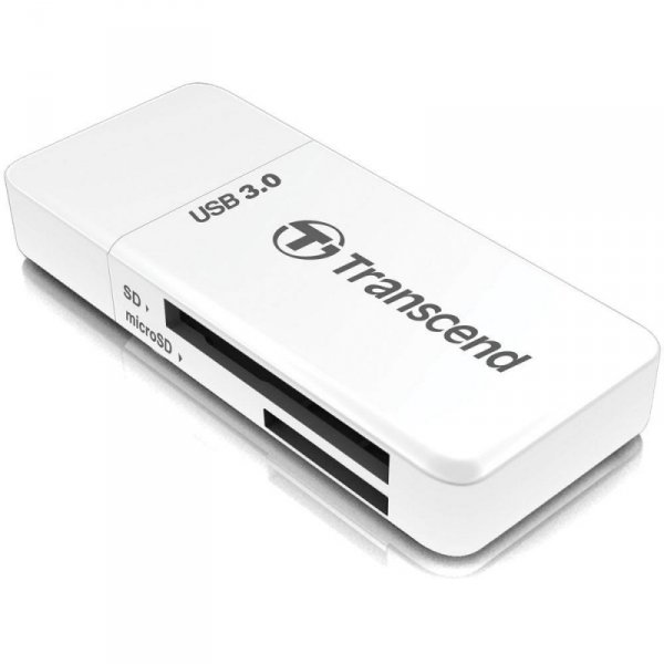 BŁYSK CZYTNIKA PAMIĘCI USB3.1 WHITE TS-RDF5W TRANSCEND
