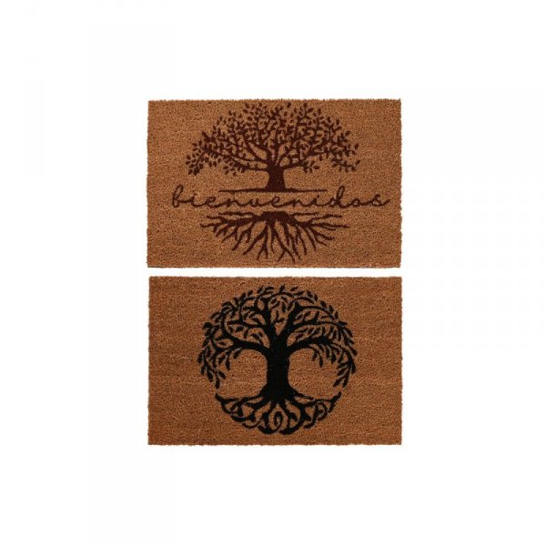 Wycieraczka DKD Home Decor Czarny Brązowy Gumowy (60 x 40 x 1,5 cm) (2 Sztuk)