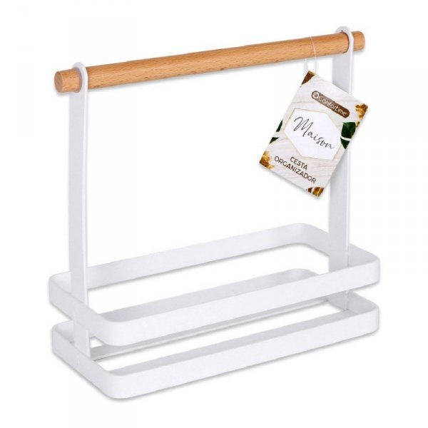 Koszyk wielozadaniowy Confortime Maison Biały (15 x 15 x 30 cm)