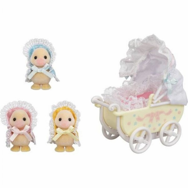 Zestaw Figurek Sylvanian Families The Adorable Duck and Pram Triplets