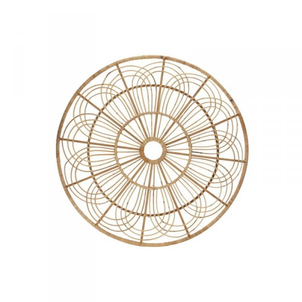 Dekoracja ścienna DKD Home Decor Brązowy Rattan Tropikalny (80 x 2,5 x 80 cm)