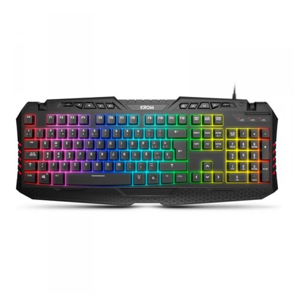 Klawiatura do Gier/ OR: Klawiatura Gamingowa Krom NXKROMKYRA RGB USB Czarny