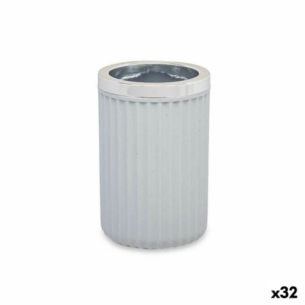 szklanka/kieliszek Stojak na szczoteczki do zębów Szary Plastikowy 32 Sztuk (7,5 x 11,5 x 7,5 cm)