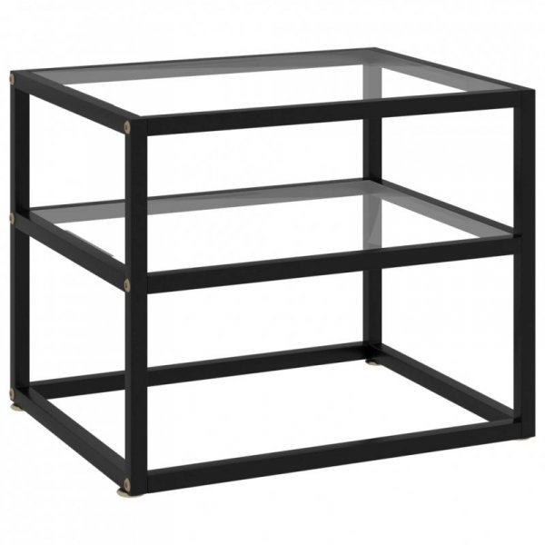 Stolik konsolowy, przezroczysty, 50x40x40 cm, szkło hartowane