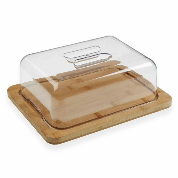 Talerz do sera Versa Z pokrywką Plastikowy Bambus (10,5 x 30 x 24 cm)