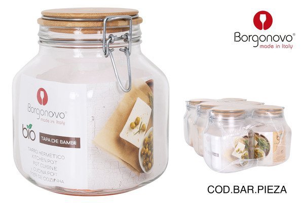 Łódź Borgonovo Primizie Hermetyczny Z pokrywką Bambus 2 L (2 L)