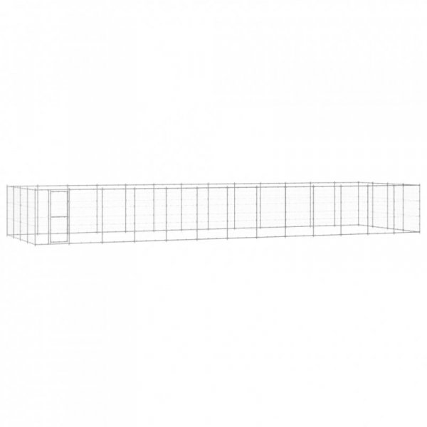 Kojec zewnętrzny dla psa, stal galwanizowana, 53,24 m²