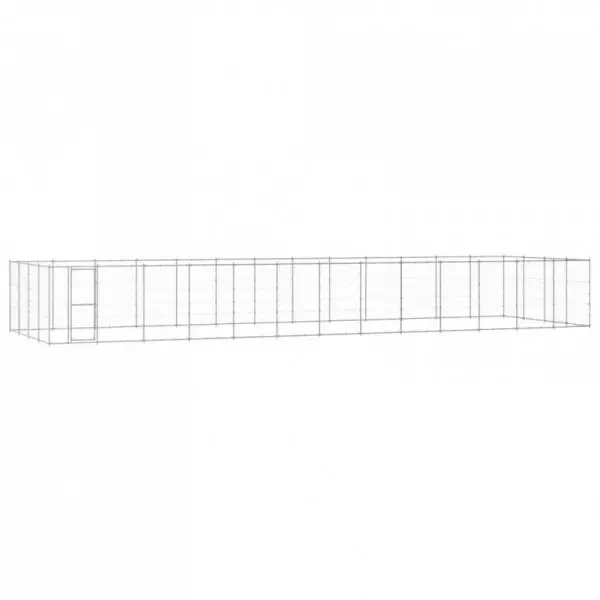 Kojec zewnętrzny dla psa, stal galwanizowana, 53,24 m²