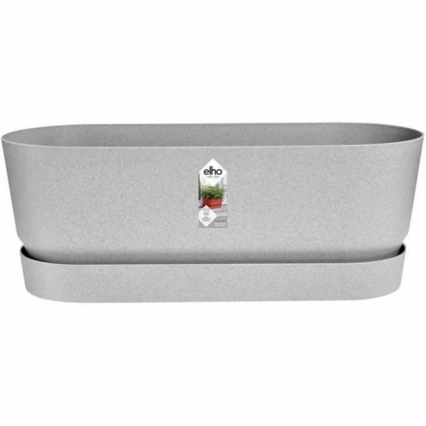 Donica Balkonowa Elho Szary 50 cm Plastikowy Owalna