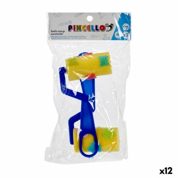 Zestaw Rękodzielniczy Rękodzieło Wałek Żółty Niebieski (12 Sztuk)