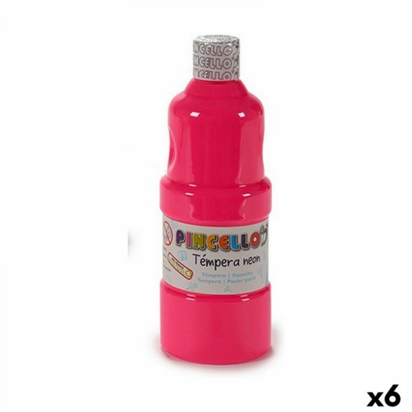 Tempera Różowy 400 ml (6 Sztuk)