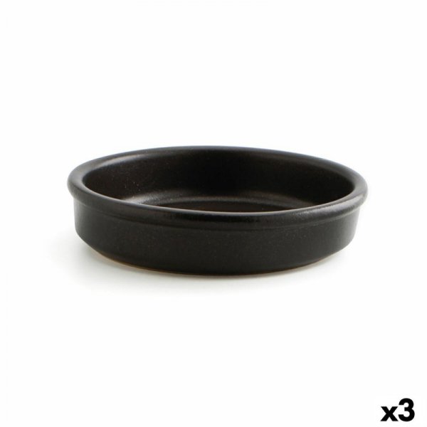 Garnek Anaflor Vulcano Terakota Czarny 25 cm (3 Sztuk)
