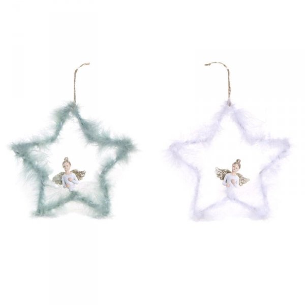 Gwiazda betlejemska DKD Home Decor (2 pcs) (20 x 3.5 x 19.5 cm)